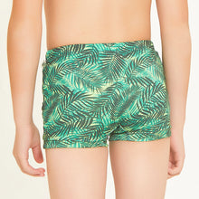 Charger l'image dans la galerie, Model Back: Uv Line Maillot De Bain Garçon Swim Trunks Kids Leaves Upf50+