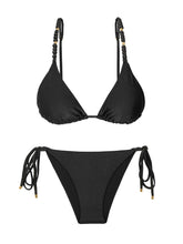 Charger l'image dans la galerie, Product Front: Rio De Sol Ensemble Set Shimmer-Black Lia-Noa Lacinho