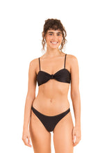 Charger l'image dans la galerie, Model Front: Rio De Sol Ensemble Set Shimmer-Black Bandeau-Joy Essential