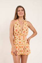 Charger l'image dans la galerie, Model Front: Rio De Sol Mini Dress Mosaico Low Cut Dress