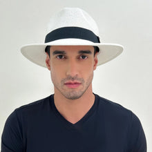Charger l'image dans la galerie, Image 05: Uv Line Chapeau Panama Hat Shanghai Imp Uni White Black Upf50+