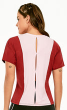 Charger l'image dans la galerie, Model Back: Alto Giro Fitness Haut T-Shirt Skin Fit Energy Flows Rosa