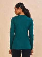 Charger l'image dans la galerie, Model Back: Uv Line T-Shirt Longsleeve Fem New Fit Petroleo Upf50+