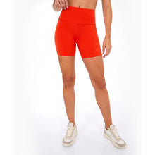 Charger l'image dans la galerie, Model Front: Alto Giro Fitness Bas Bermuda Supplex Fusao Laranja Fast