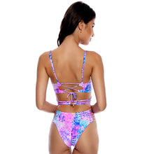 Charger l'image dans la galerie, Image 05: Luli Fama Une Pièce Strappy Cut Out Blue Pink
