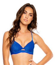 Charger l'image dans la galerie, Model Front: Luli Fama Haut Top Peek A Boo Stardust Royal Blue
