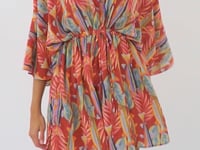 Charger et lire la vidéo dans la visionneuse de la Galerie, Video: Rio De Sol Robe De Plage Sea-Bloom Kaftan Bel