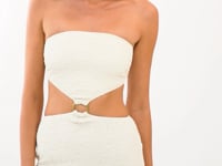 Charger et lire la vidéo dans la visionneuse de la Galerie, Video: Rio De Sol Mini Dress Brisa-Offwhite Lulu Dress