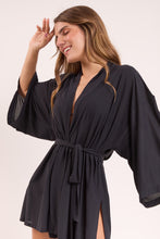 Charger l'image dans la galerie, Image 05: Rio De Sol Robe De Plage Black Kimono