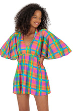 Charger l'image dans la galerie, Model Front: Rio De Sol Mini Dress Tulip-Garden Mini Dress