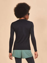 Charger l'image dans la galerie, Model Back: Uv Line T-Shirt Longsleeve Fem Skin Infratherm Preto Upf50+
