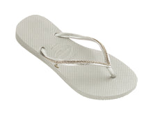 Charger l'image dans la galerie, Model Front: Havaianas Tongs Slim Crystal Mesh Sw White
