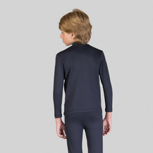 Charger l'image dans la galerie, Model Back: Uv Line T-Shirt Rash Guard Kids High-Neck Black Upf50+
