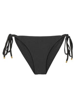 Charger l'image dans la galerie, Product Front: Rio De Sol Bas Bottom Shimmer-Black Cheeky-Tie-Gold
