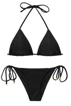 Charger l'image dans la galerie, Product Front: Rio De Sol Ensemble Set Shimmer-Black Tri-Inv Cheeky-Tie
