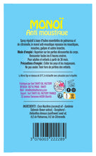 Charger l'image dans la galerie, Product Back: Tevi Insect Repellent Monoi Anti Moustique/ Citronnelle 120Ml
