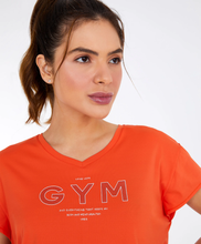 Charger l'image dans la galerie, Image 02: Alto Giro Fitness Haut T-Shirt Cropped Skin Fit Gym Laranja Pitanga
