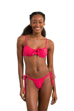 Charger l'image dans la galerie, Model Front: Rio De Sol Haut Top Dots-Virtual-Pink Balconet-Tie
