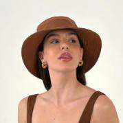 Charger l'image dans la galerie, Product Front: Uv Line Bob Hat California Fem Cognac Upf50+
