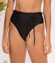 Charger l'image dans la galerie, Image 09: Rio De Sol Bas Bottom Shimmer-Black Belted-High-Waist
