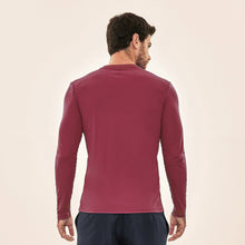 Charger l'image dans la galerie, Model Back: Uv Line T-Shirt Longsleeve Uvpro Masc Vermelho Queimado Upf50+

