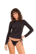 Charger l'image dans la galerie, Model Front: Rio De Sol Haut Nero Rash-Guard
