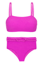 Charger l'image dans la galerie, Product Front: Rio De Sol Ensemble Set St-Tpz-Pink Reto Hotpant-High
