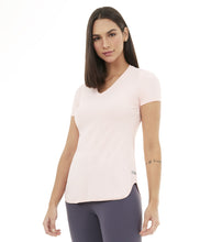 Charger l&#39;image dans la galerie, Image 02: Alto Giro Fitness Haut T-Shirt Skin Fit Alongada Gola V Rosa Respire
