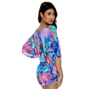 Cabana V Neck Dress Multicolor