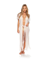 Charger l&#39;image dans la galerie, Fringe Long Caftan Off White
