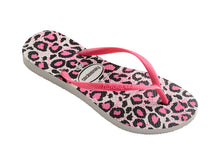 Charger l&#39;image dans la galerie, Model Front: Havaianas Tongs Slim Animals White/Rose
