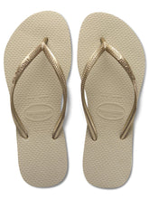 Charger l&#39;image dans la galerie, Product Front: Havaianas Tongs Slim Sand Grey/Light Golden
