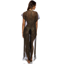 Load image into Gallery viewer, Long Caftan Siren Dream Black Gold
