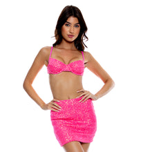 Charger l&#39;image dans la galerie, Gallery: Luli Fama Jupe De Page Sequins Mini Skirt Pink

