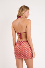 Charger l&#39;image dans la galerie, Model Back: Rio De Sol Jupe De Page Floral-Scales Mini Skirt Ruched
