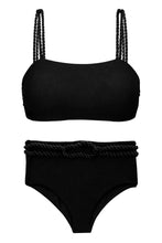 Charger l&#39;image dans la galerie, Product Front: Rio De Sol Ensemble Set St-Tpz-Black Reto Hotpant-High
