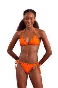 Model Front: Rio De Sol Haut Top Dots-Orange Frufru
