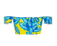 Charger l&#39;image dans la galerie, Product Back: Rio De Sol Haut Top Palmeira Azul Off Shoulder
