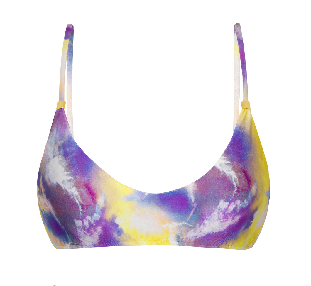 Product Front: Rio De Sol Haut Top Tiedye-Purple Bralette