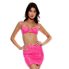 Load image into Gallery viewer, Sequins Mini Skirt Pink

