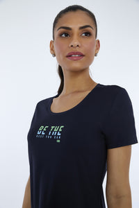 T-Shirt Skin Fit Inspiracionais Preto
