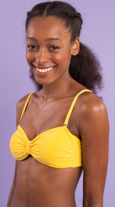 Top Malibu-Yellow Bandeau-Duo