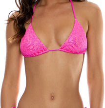 Charger l&#39;image dans la galerie, Top Wavy Ruched Bella Metallic Hot Pink
