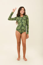 Charger l&#39;image dans la galerie, Image 04: Uv Line Une Pièce Fille Girl Macae Folhagem Verde Upf50+
