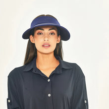 Charger l&#39;image dans la galerie, Model Front: Uv Line Visière Grecia Navy Fit Upf50+

