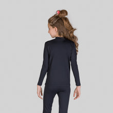 Charger l&#39;image dans la galerie, Image 05: Uv Line T-Shirt Rash Guard Kids High-Neck Black Upf50+
