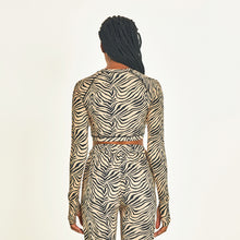 Charger l&#39;image dans la galerie, Model Back: Uv Line Haut De Plage Top Zebra
