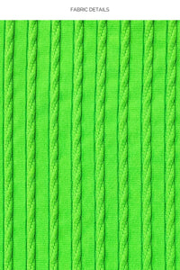 Bottom Wavy Ruched Que Sera Sera Neon Lime