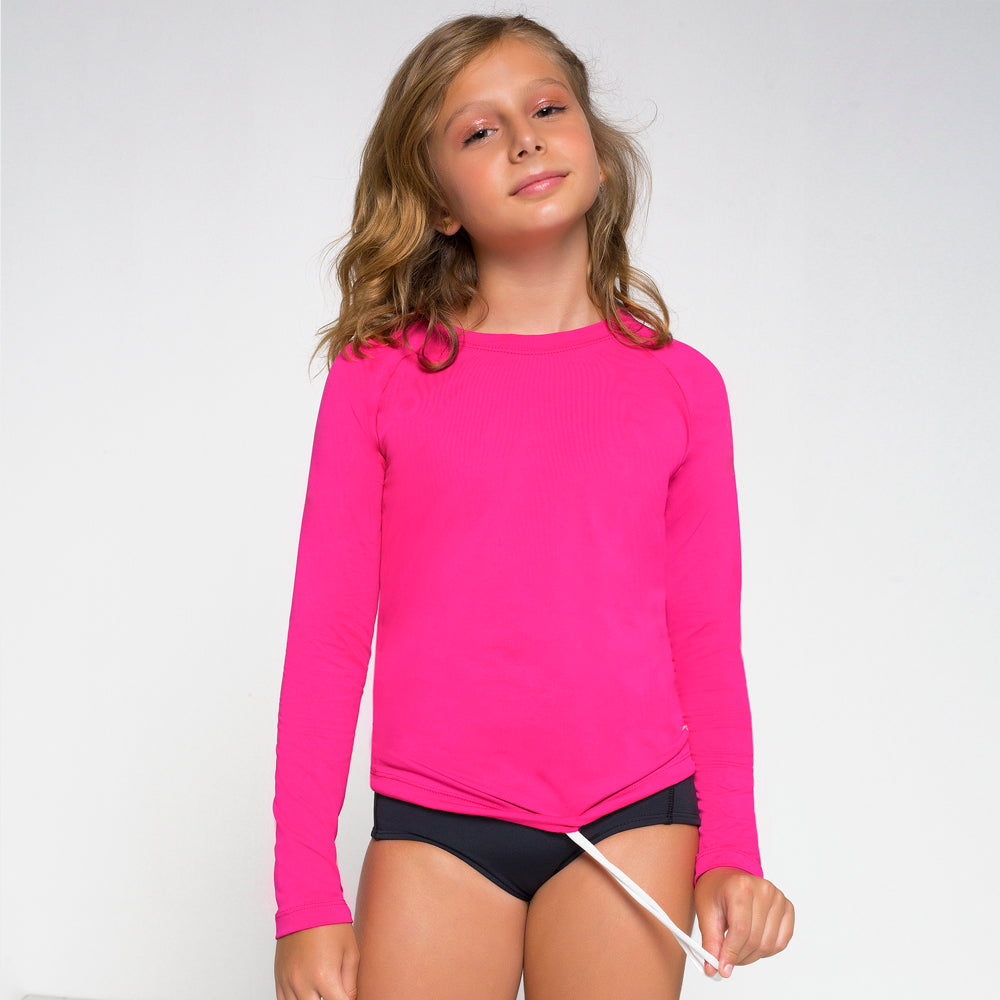 Camiseta Kids Uvpro ML Pink UPF50+