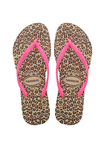 Havaianas Slim Animals Sandgrey/Pink